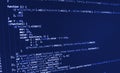 Programming coding source code screen. Royalty Free Stock Photo