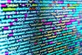 Programming coding source code screen. Royalty Free Stock Photo