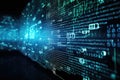 Programming and coding technology abstract background. 3d rendering - illustration, Coding, programming, developing, typing script Royalty Free Stock Photo