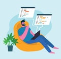 Programming and coding, Website development, Web design.Flat design modern vector illustration concept. Royalty Free Stock Photo