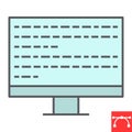 Programming color line icon