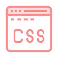 Programming color line icon