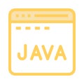 Programming color line icon