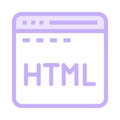 Programming color line icon
