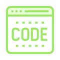 Programming color line icon