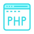 Programming color line icon