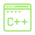 Programming color line icon