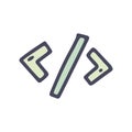 programming color vector doodle simple icon design