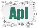 Programming concept: Api on Torn Paper background Royalty Free Stock Photo