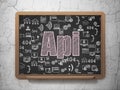 Programming concept: Api on School board background Royalty Free Stock Photo