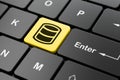 Programming concept: Database on computer keyboard background Royalty Free Stock Photo
