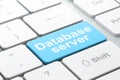 Programming concept: Database Server on computer keyboard background Royalty Free Stock Photo
