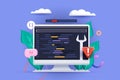 Programming concept 3D illustration. Icon composition Royalty Free Stock Photo