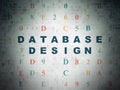 Programming concept: Database Design on Digital Data Paper background Royalty Free Stock Photo