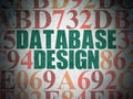 Programming concept: Database Design on Digital Data Paper background Royalty Free Stock Photo