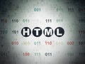 Programming concept: Html on Digital Data Paper background Royalty Free Stock Photo