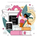 Programming concept. Idea of coding, testing and writing program Royalty Free Stock Photo
