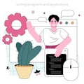 Programming concept. Idea of coding, testing and writing programs Royalty Free Stock Photo