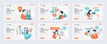 Programming concept of landing page with slide templates set in flat design. Website headers with people coding on Royalty Free Stock Photo