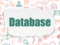 Programming concept: Database on Torn Paper background Royalty Free Stock Photo