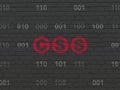 Programming concept: Css on wall background Royalty Free Stock Photo