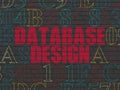 Programming concept: Database Design on wall background Royalty Free Stock Photo