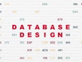 Programming concept: Database Design on wall background Royalty Free Stock Photo