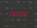 Programming concept: word Php on wall background Royalty Free Stock Photo