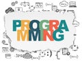 Programming concept: Programming on Torn Paper background Royalty Free Stock Photo