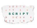 Programming concept: Script on Torn Paper background Royalty Free Stock Photo