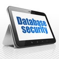 Programming concept: Tablet Computer with Database Security on display Royalty Free Stock Photo