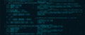 Programming console with dark background. Coding vector Illustration