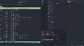 Programming console with dark background. Coding vector Illustration
