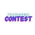 Programming contest. Phrase written in a to fonts, including bold uppercase in a pixel art style