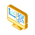 programming data science isometric icon vector illustration Royalty Free Stock Photo
