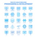 Programming and Developement Blue Tone Icon Pack - 25 Icon Sets