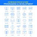 Programming and Developement Icons - Futuro Blue 25 Icon pack