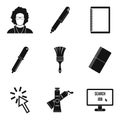 Programming device icons set, simple style Royalty Free Stock Photo