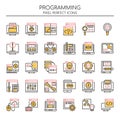 Programming , Thin Line and Pixel Perfect Icons