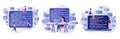 Programming and engineering development. Programmer or developer create code programming language. PHP, HTML, C , CSS Royalty Free Stock Photo