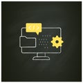 Programming environment chalk icon Royalty Free Stock Photo