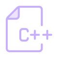 Programming file color line icon