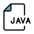 Programming file color line icon