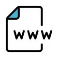 Programming file color line icon