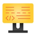 Programming flat icon. Development color icons in trendy flat style. Computer gradient style design, designed for web Royalty Free Stock Photo