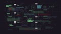 Programming futuristic cyberspace with binary code, computer technology communication and data exchange, vector background Royalty Free Stock Photo