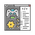 programming game development color icon vector illustration Royalty Free Stock Photo