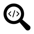 Programming glyph flat vector icon Royalty Free Stock Photo