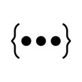 Programming glyph flat vector icon Royalty Free Stock Photo