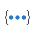 Programming glyphs color vector icon Royalty Free Stock Photo